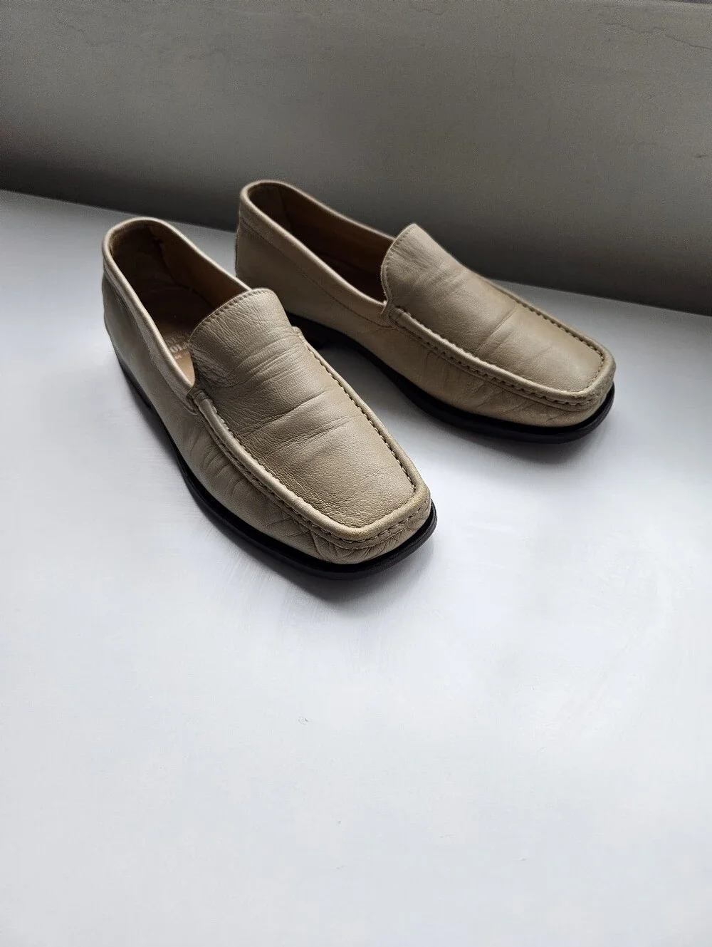 Ernesto Dolani Italian Square Toe Flat Slip On Loafer